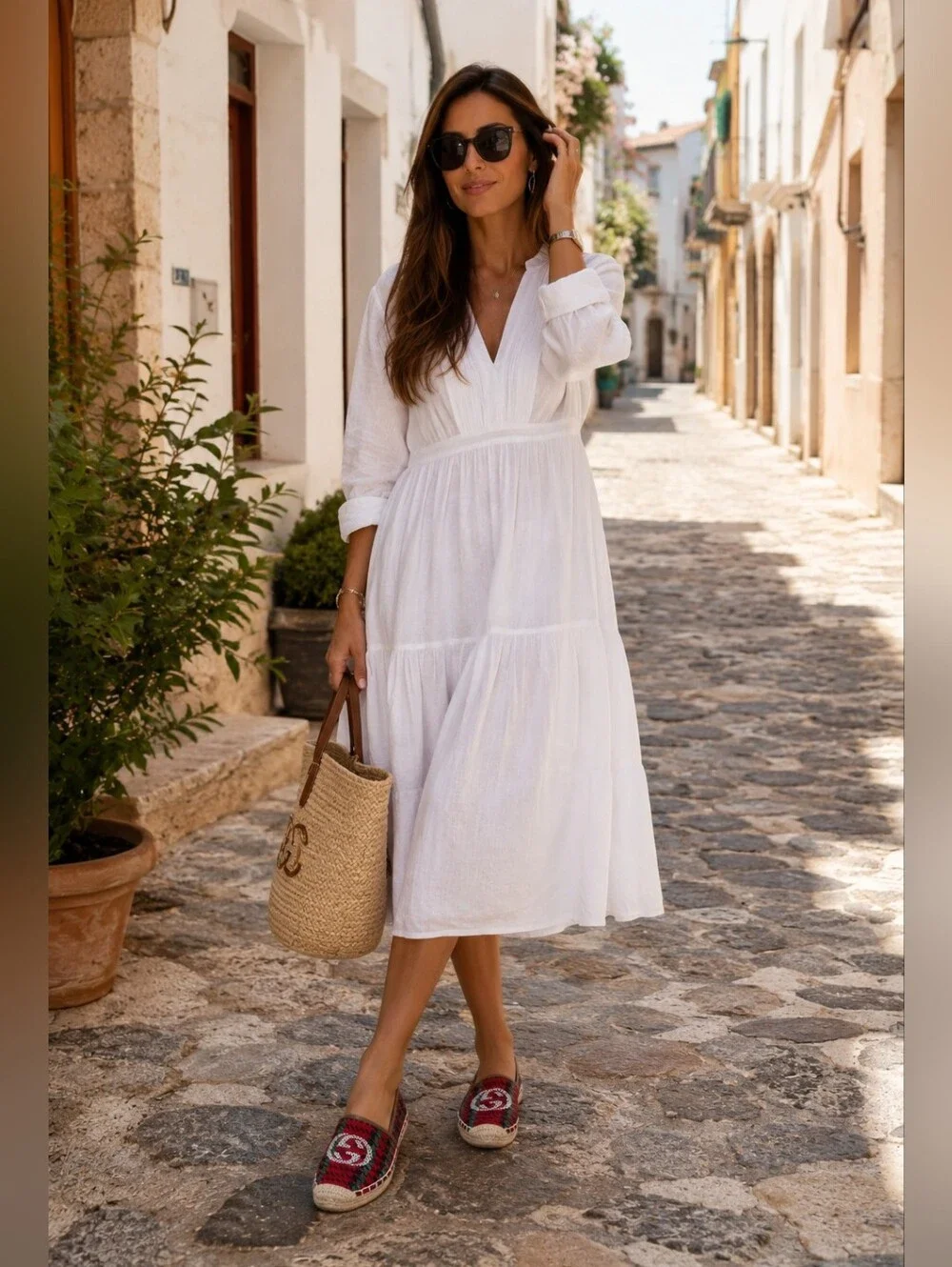 Designer Style Canvas  Espadrilles embroidered double-G style .